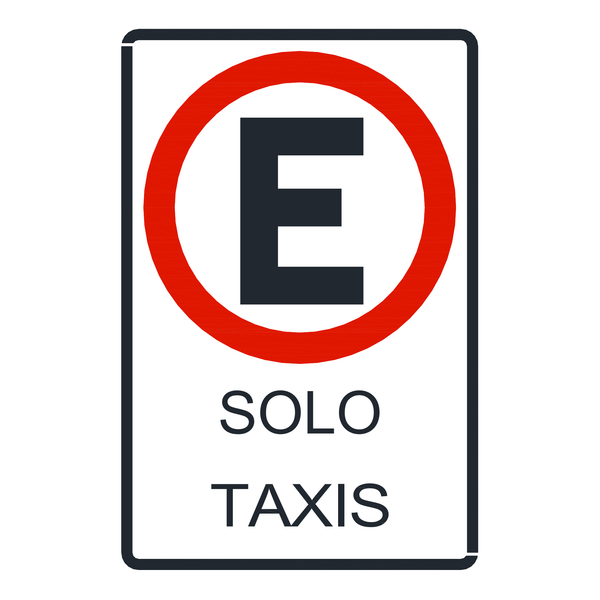 Señal de tránsito Estacionamiento solo taxis — R-62