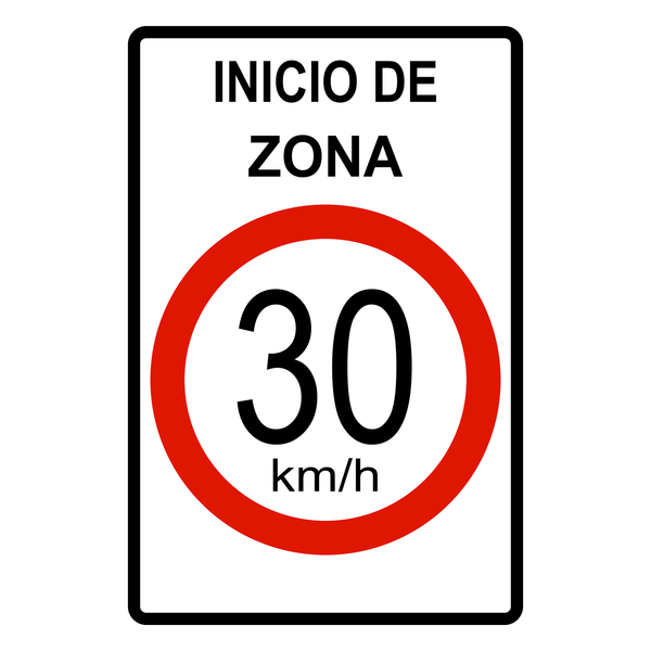 Señal de tránsito Inicio de zona 30 — R-66